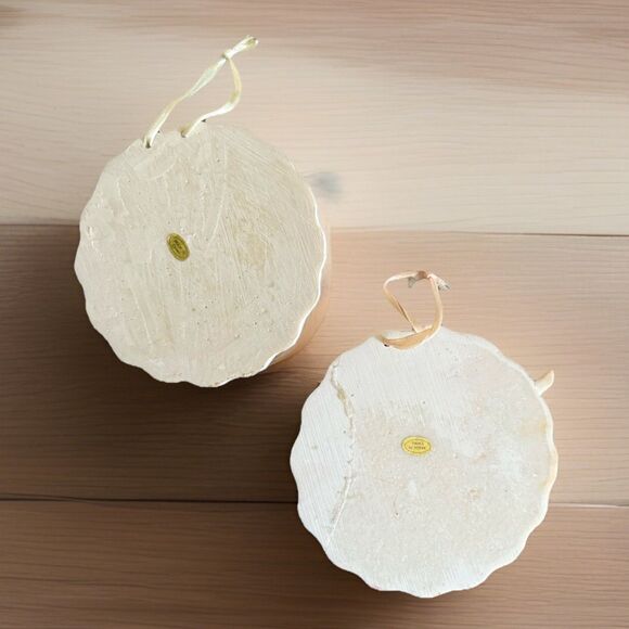 Ceramic Daniel Brand Set Of Two 4’ Sign Vintage Boy/Girl in Bubble Bath - Picture 5 of 8